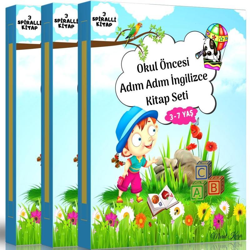 Okul Öncesi Adım Adım İngilizce Kitap Seti - Enine Boyuna Eğitim