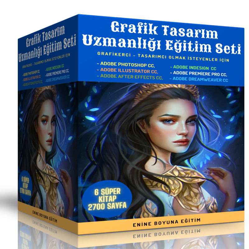 Grafik Tasarım Uzmanlık Eğitim Seti (6 Kitap) - Enine Boyuna Eğitim