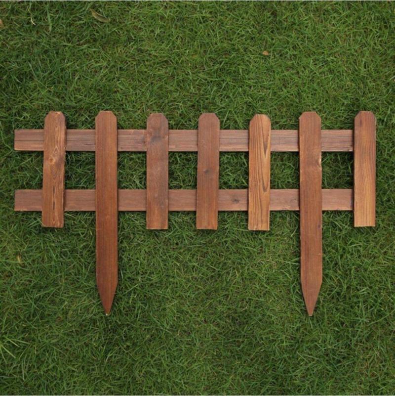 (Toprak Üstü 60 Cm) Bahçe Çiti Ahşap Bahçe Çit Dekor Çit