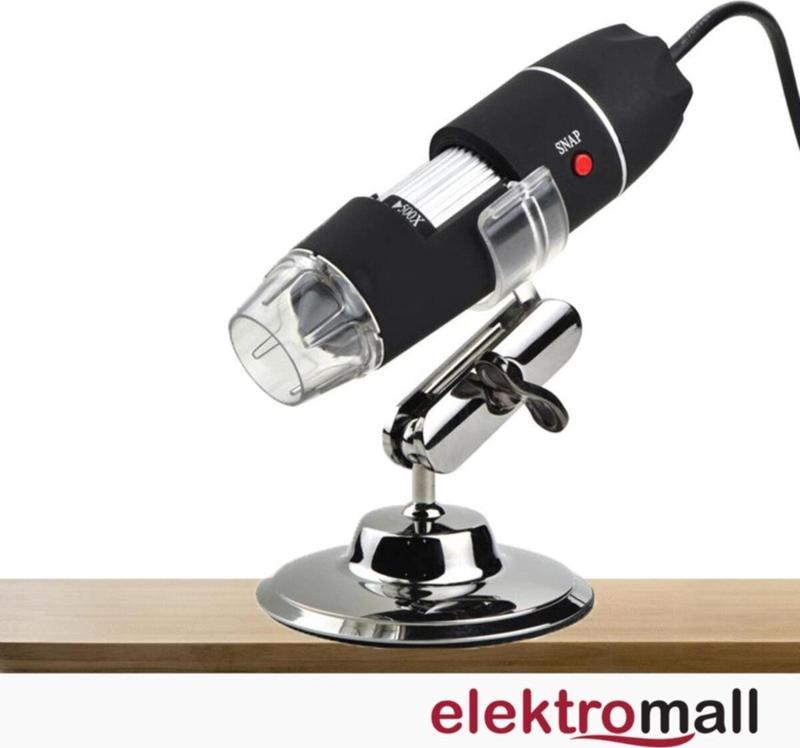 500X Dijital Usb Mikroskop Zoom Büyüteç 2Mp 8 Ledli Metal Stand