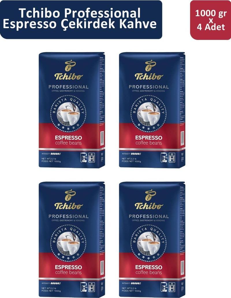 Professional Espresso Çekirdek Kahve 1 kg x 4 Adet