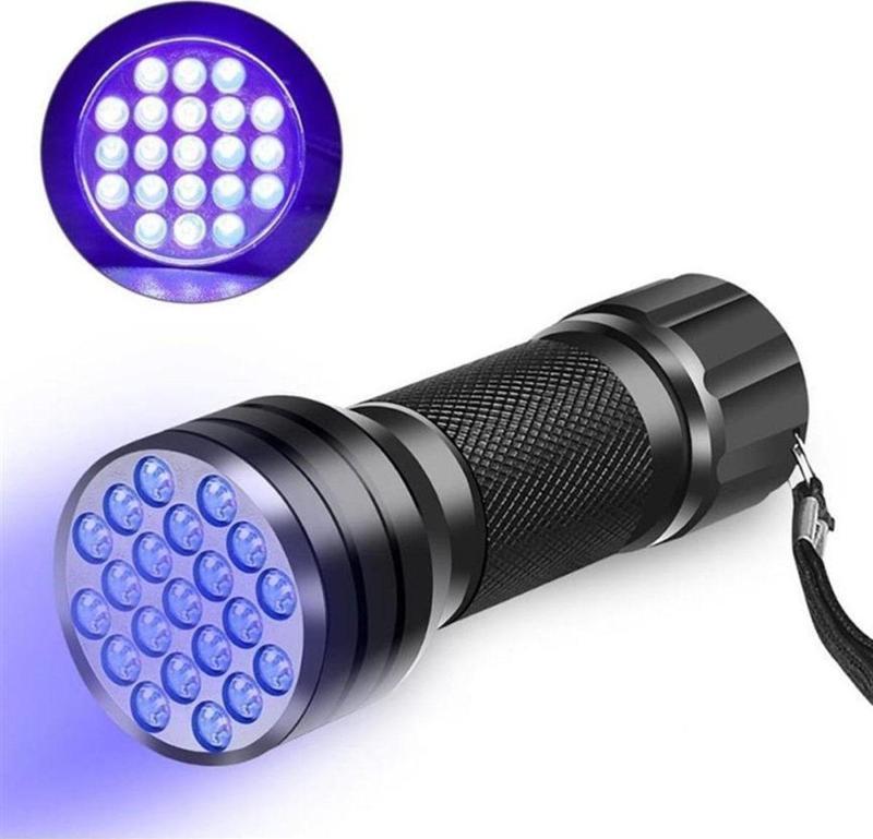 21 Led Uv Ultraviyole El Feneri Para Kimlik Hayvan Kontrol