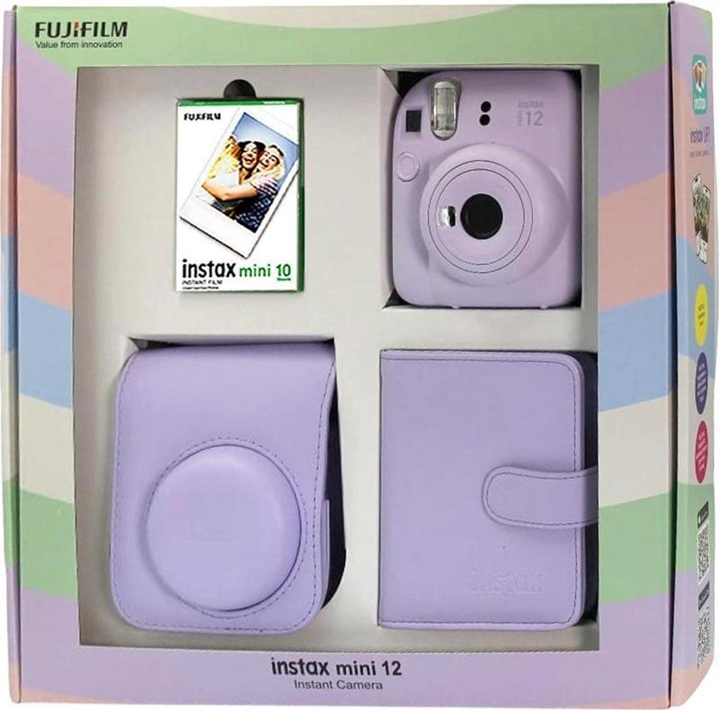 instax Mini 12 Fotoğraf Makinesi+Askı+pil+Çanta+10’lu film+Albüm