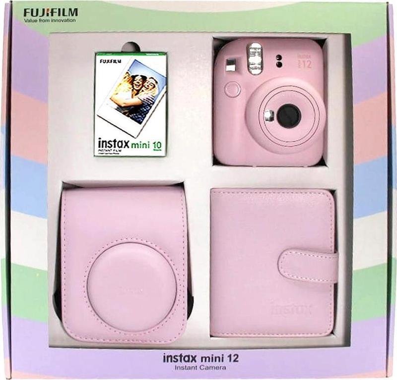 instax Mini 12 Fotoğraf Makinesi+Askı+pil+Çanta+10’lu film+Albüm