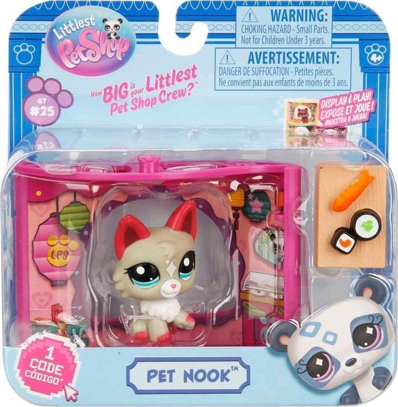 Littlest Pet Shop Minişler Figür Set Pet Nook G7#25 Kurt GRİ 00591