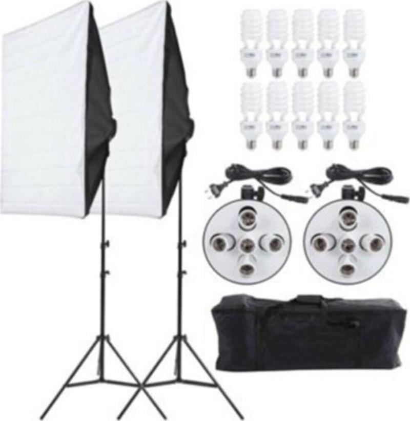 Youtube Kit 50X70 5 Duylu Softbox Sürekli Işık 200Cm 2 Li Set