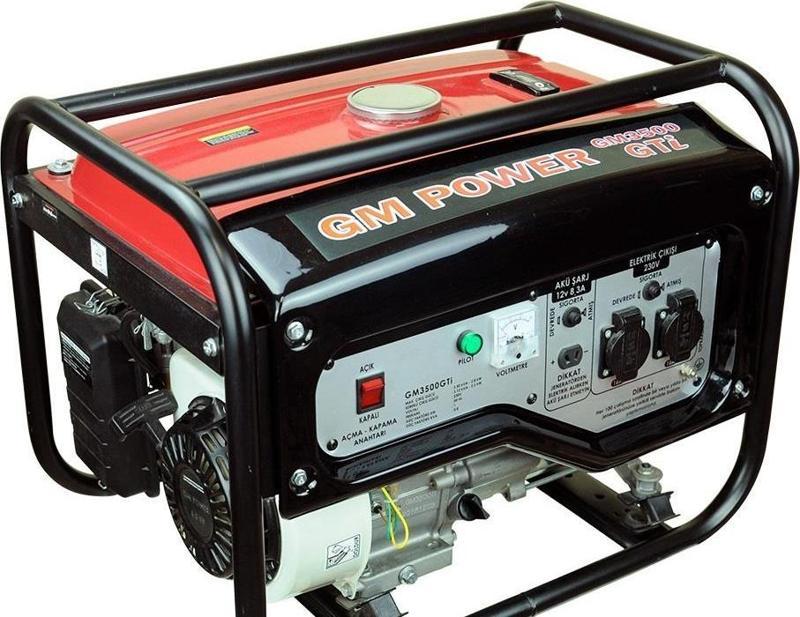 GM Power GM3500GTİ Benzinli Jeneratör 3,5 Kva Monofaze