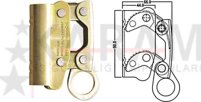 Karam KK03 İp Halat Tutucu 15kN 12-16mm EN 353 TdrTR