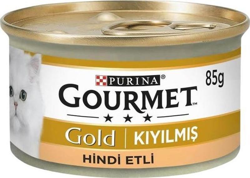 Gourmet Gold Hindi Eti Yaş Kedi Maması Kedi Konserve Maması 85 Gr