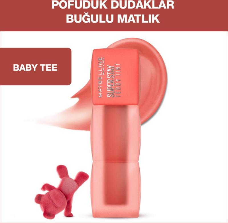 Super Stay Teddy Tint Uzun Süre Kalıcı Likit Mat Tint 25 Baby Tee