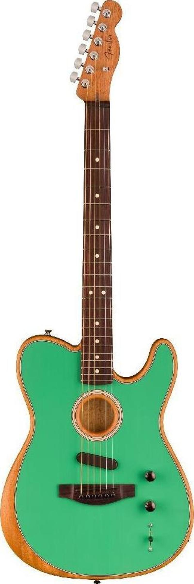 Limited Edition Acoustasonic Player Telecaster Gülağacı Klavye Sea Foam Green Elektro Akustik Gitar