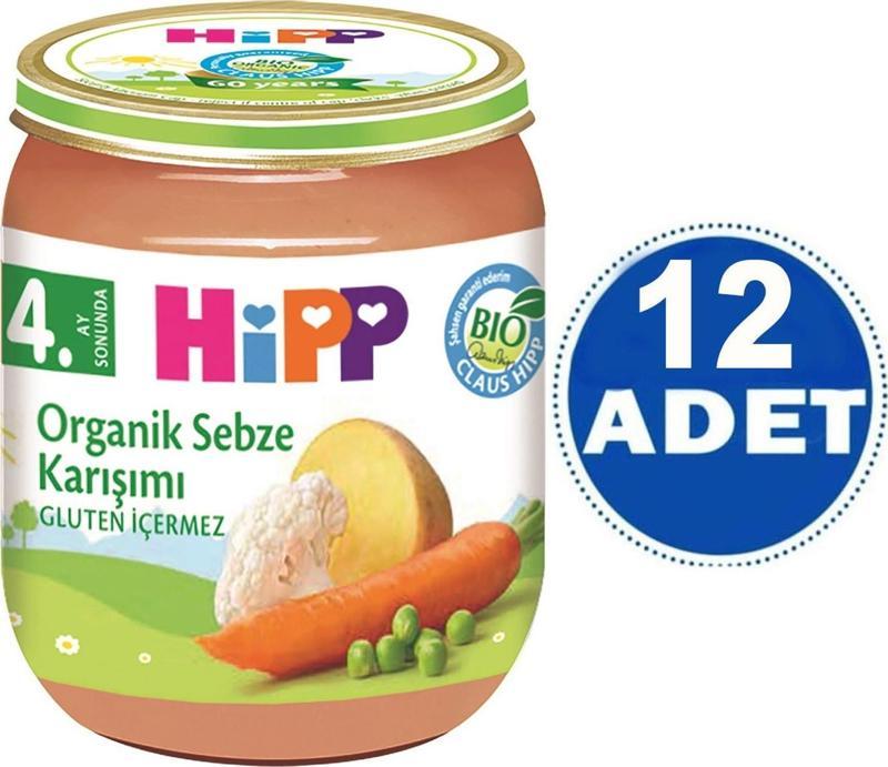 Kavanoz Maması Organik Sebze Karışımı 125 gr 12 ADET