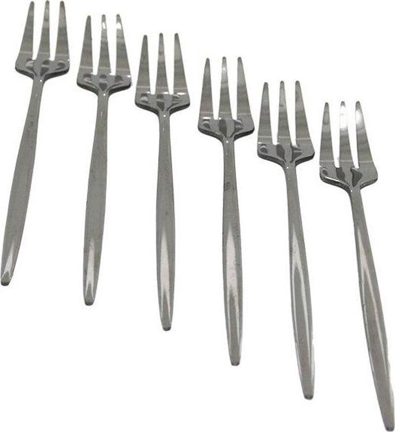 6PCS METAL TATLI ÇATAL (3877)