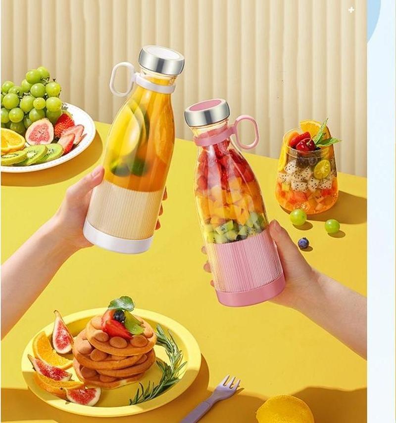 Taşınabilir Blender, Taşınabilir Mini Hızlı Blender 350ml Meyve Sıkacağı Kupası, Kablosuz Şarjlı, Smoothie Milkshake Suy