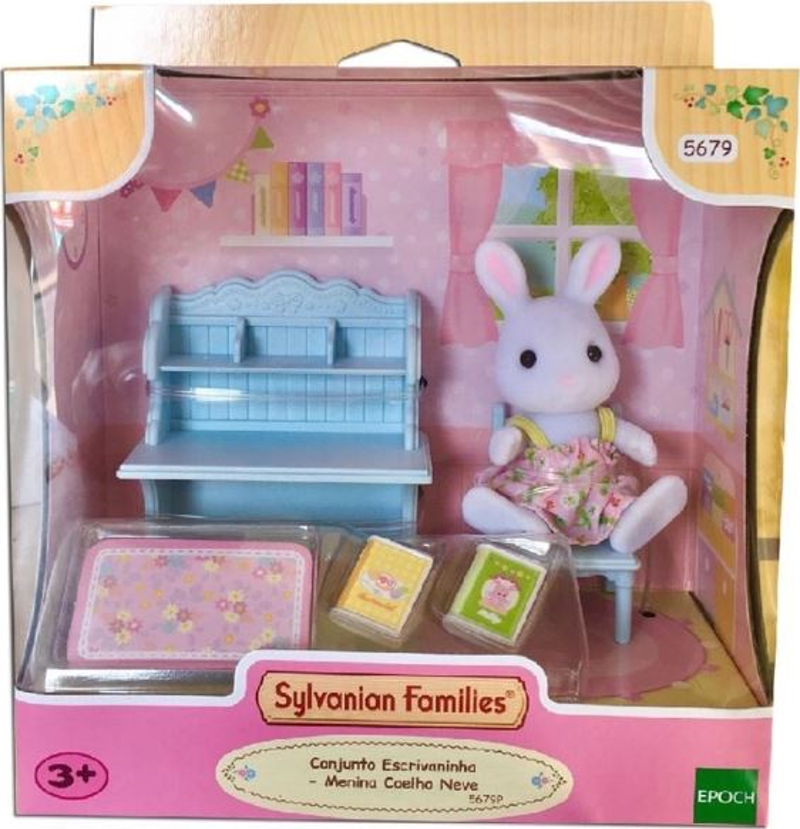 Oyuncak Sylvanian Families Kar Tavşan Kız ve Çalışma Masası Ese5679