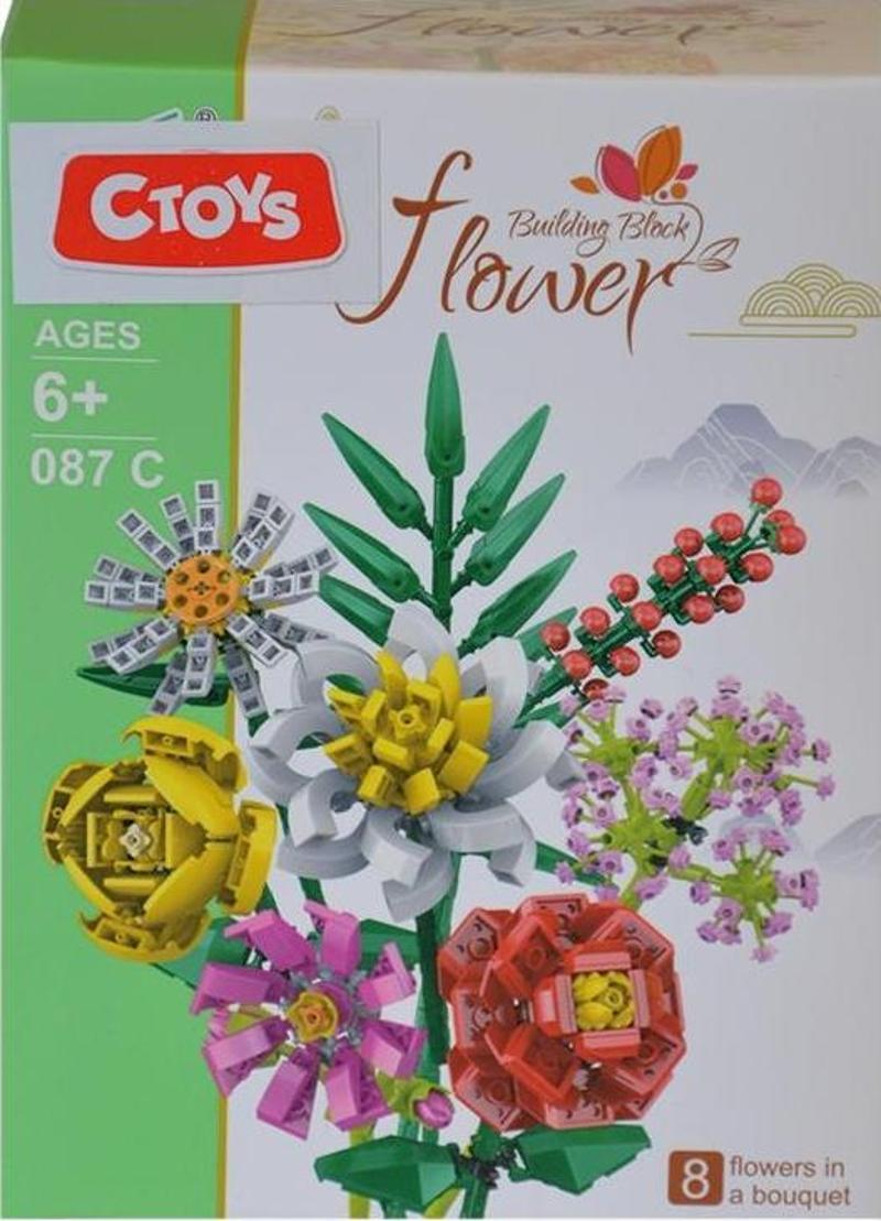 Oyuncak Mini Blok Flower 087C (Karışık Model 1 Adet)