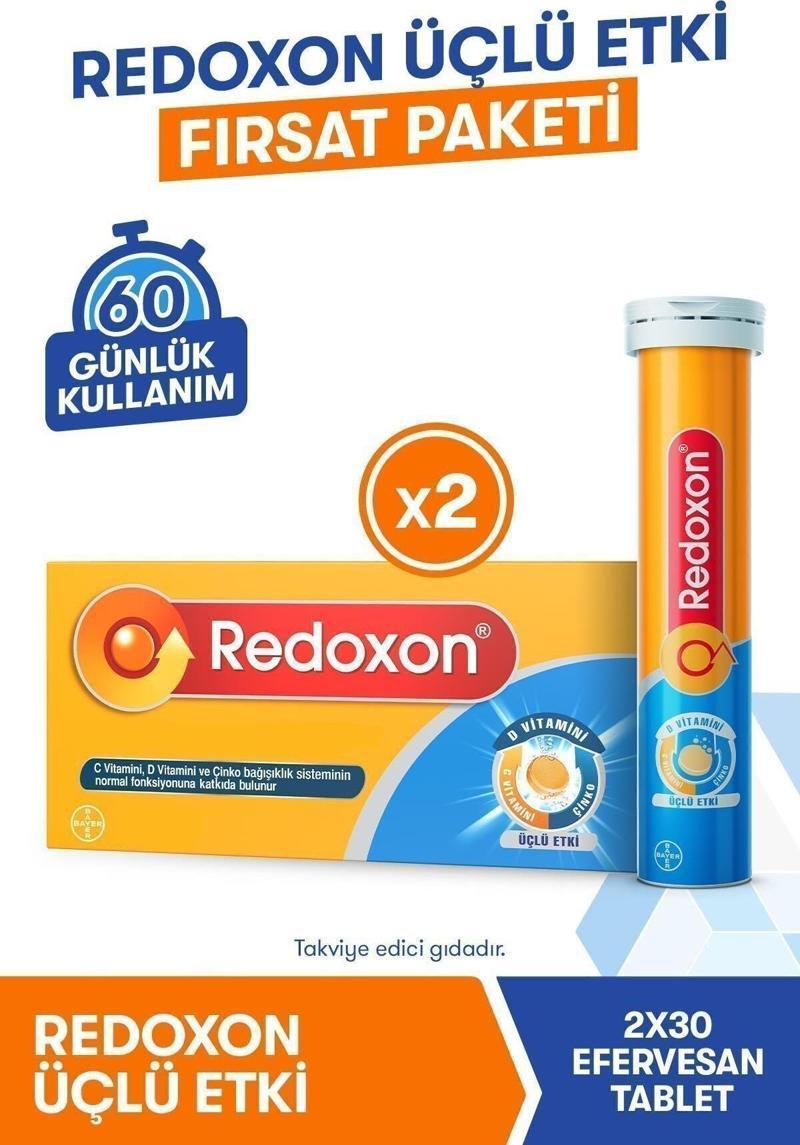 Üçlü Etki 2X30 Efervesan Tablet (Fırsat Paketi) I 1000 Mg C Vitamini, D Vitamini Ve Çinko Iç