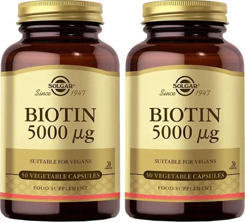 Biotin 5000 Mcg 50 Bitkisel Kapsül 2 Adet