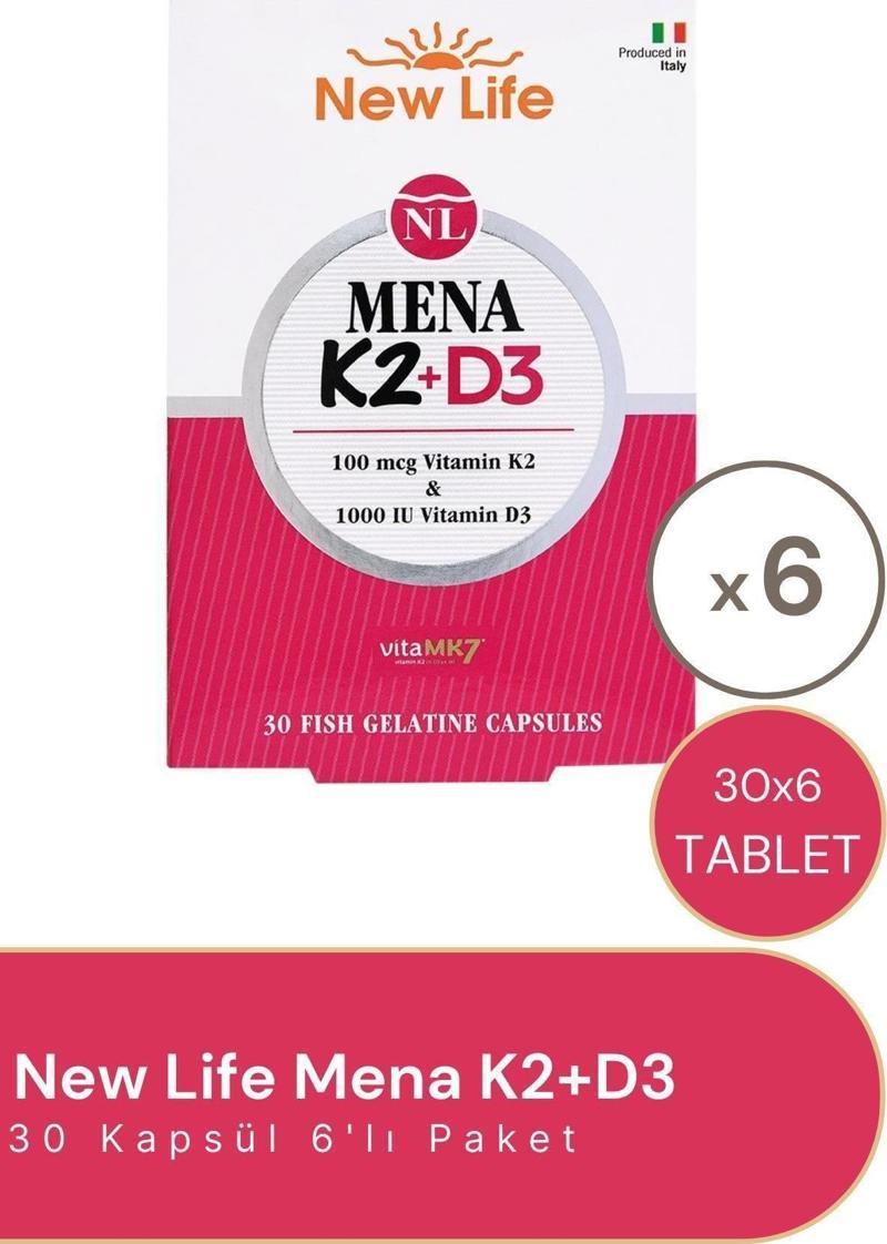 Mena K2 D3 30 Kapsül 6'Lı Paket