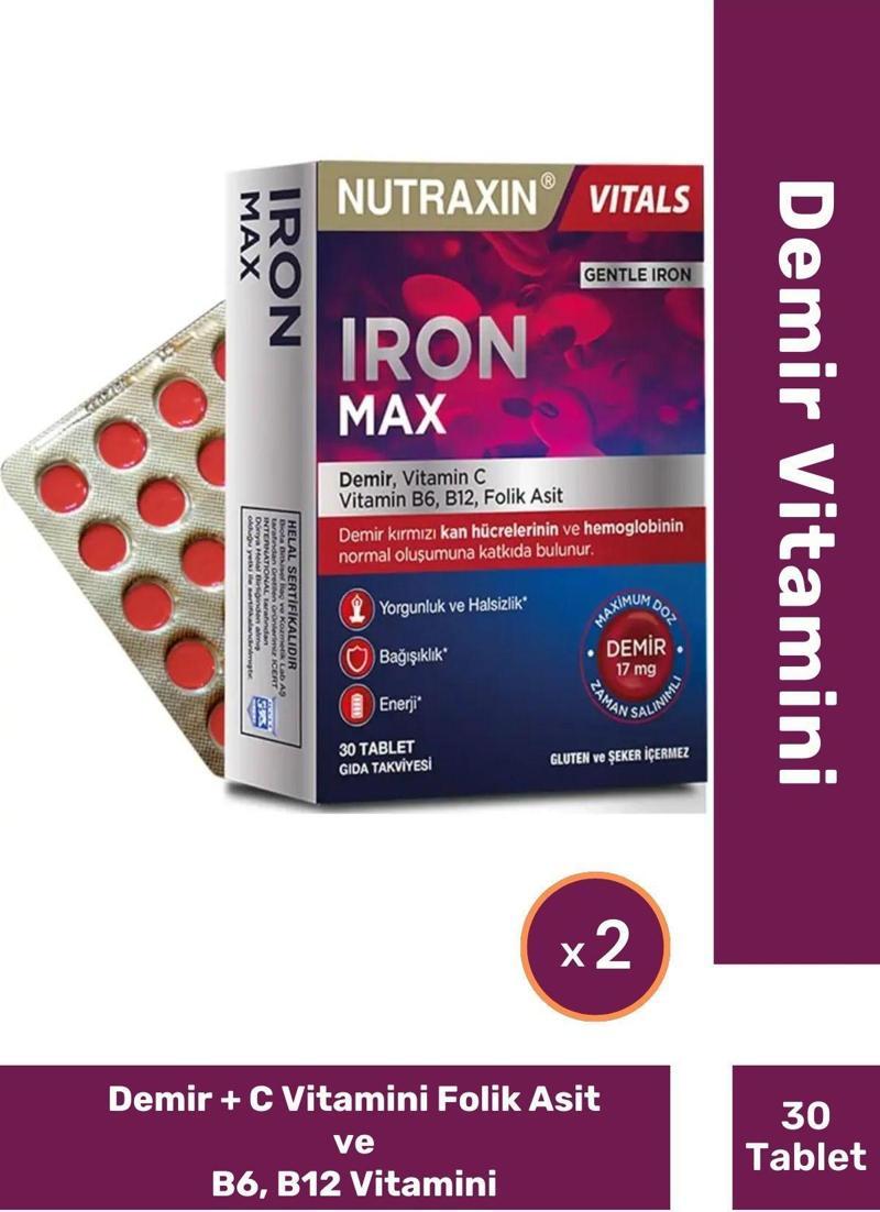 Iron Max 17 Mg 30 Tablet X 2 Adet