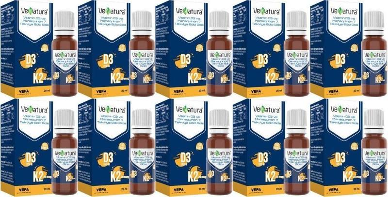 Vitamin D3 Ve K2 20Ml Damla 10'Lu Paket