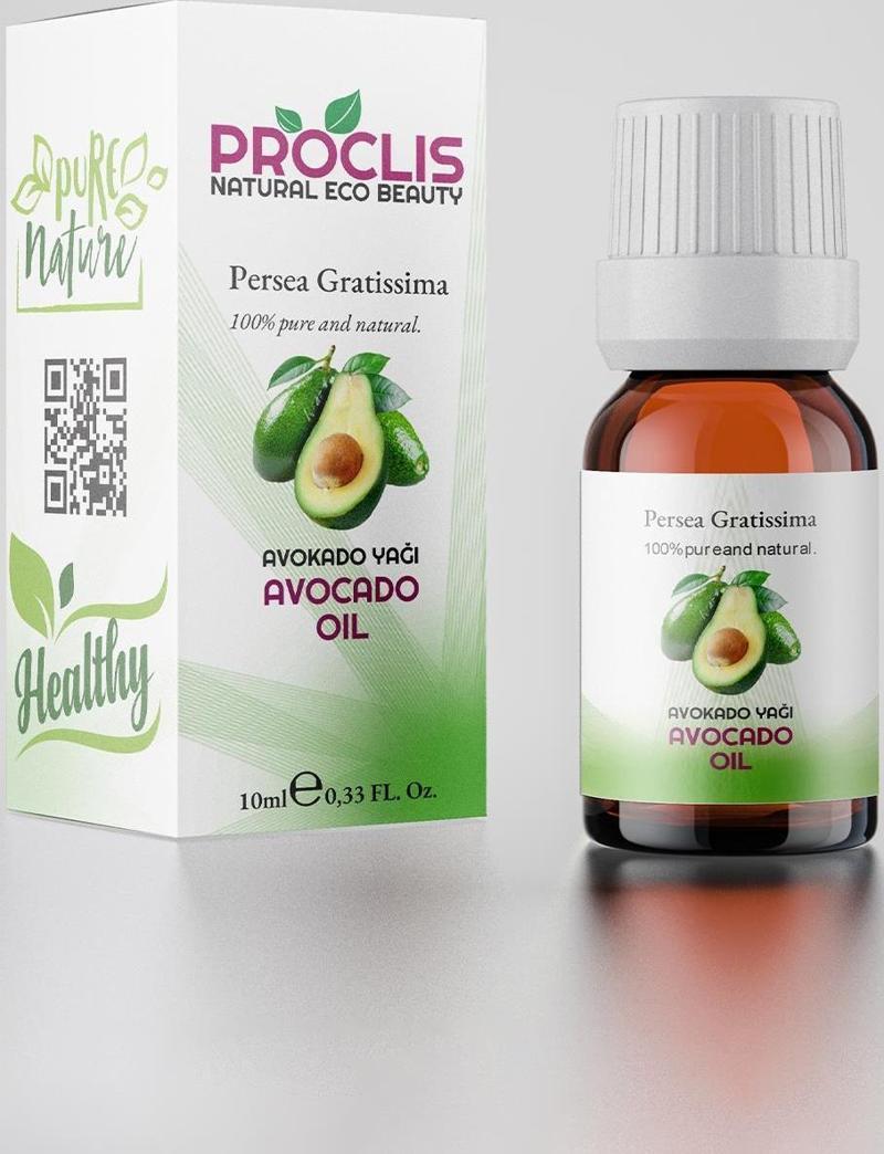 Soğuk Sıkım Avokado Yağı, %100 Doğal Bitkisel Sabit Yağ, Avocado Oil 10ml