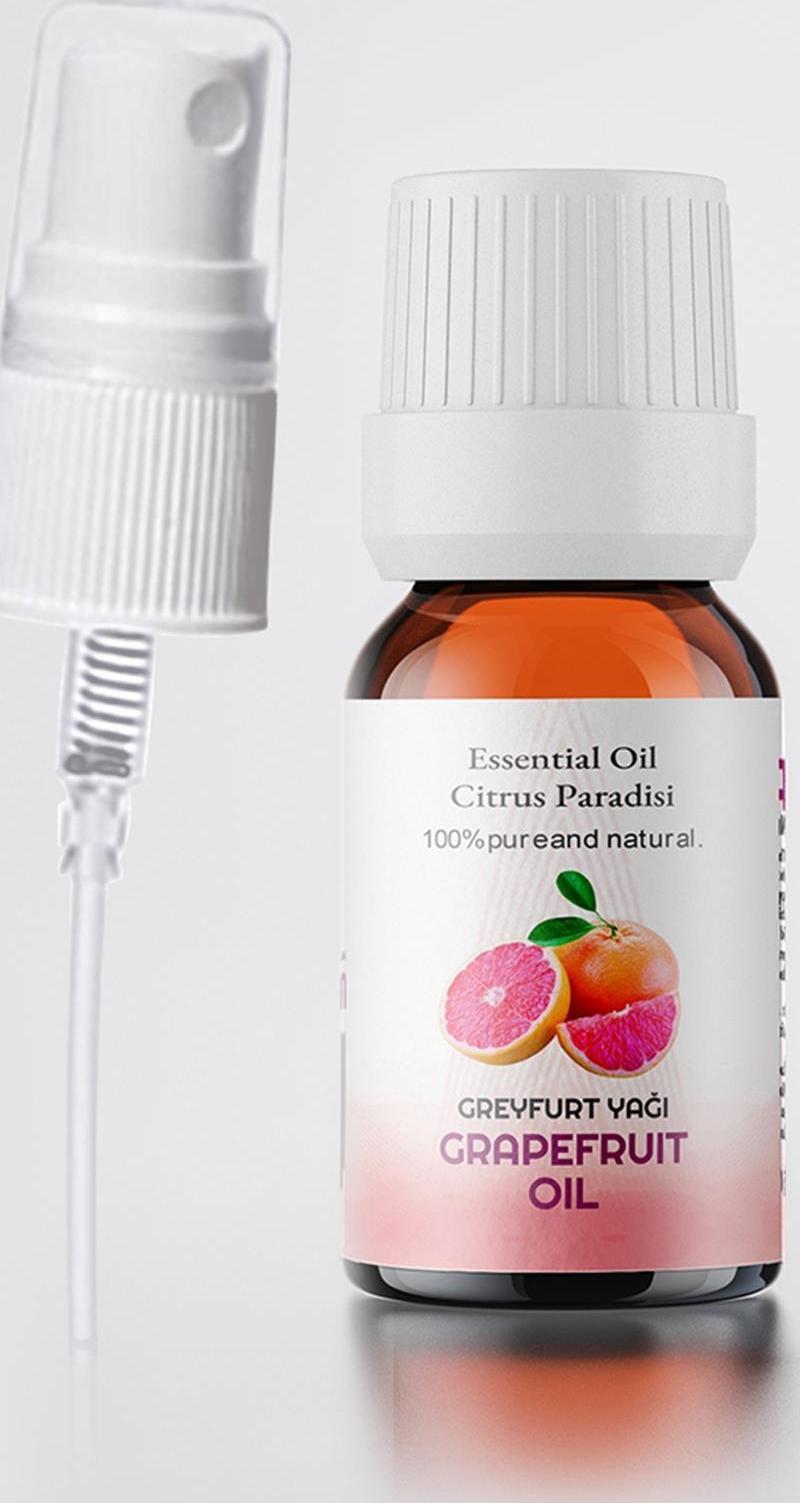 Soğuk Sıkım Greyfurt Yağı, %100 Doğal Bitkisel Uçucu Yağ,Grapefruit Oil 10 ml Sprey Başlıklı