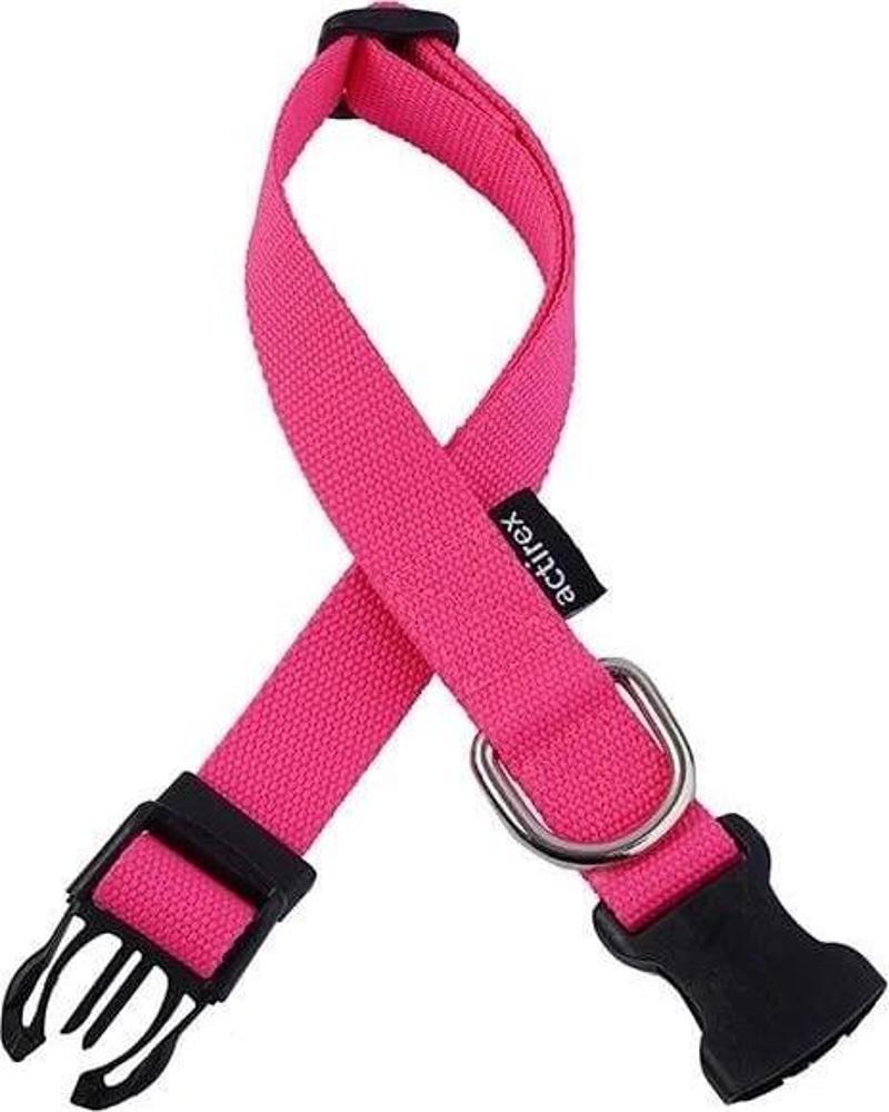 Actirex Neon Ayarlı Köpek Göğüs Tasması Pembe Small 1.5x35-50 Cm