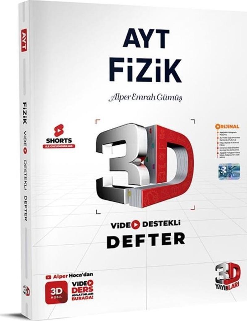 3d Ayt Fizik Defter Video Destekli