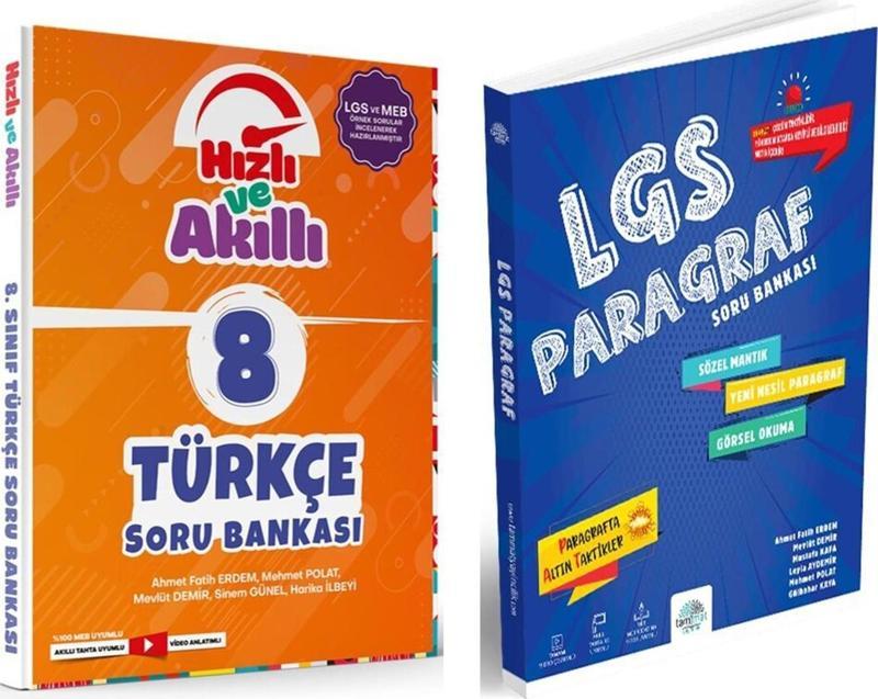 Tammat 8.Sınıf Hızlı ve Akıllı Türkçe ve Paragraf Soru Bankası Seti 2 Kitap