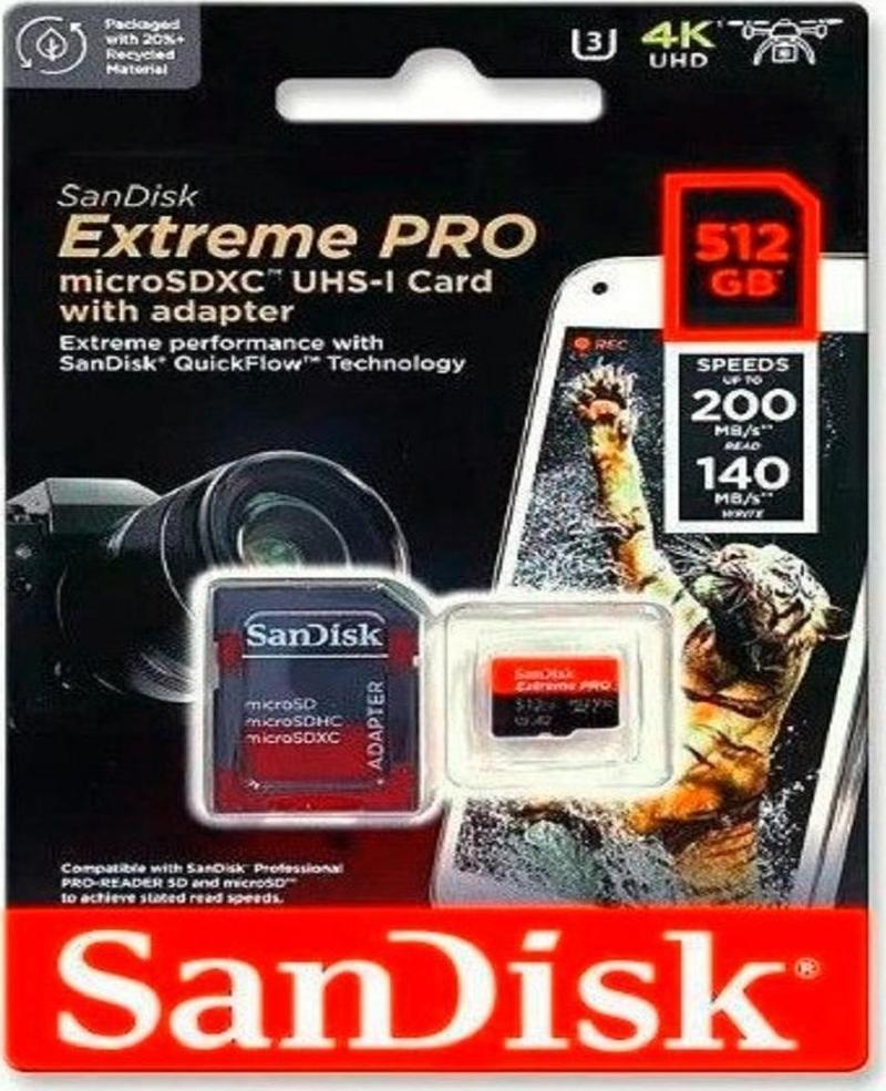 Extreme Pro 512GB 200/140MB/s microSDXC