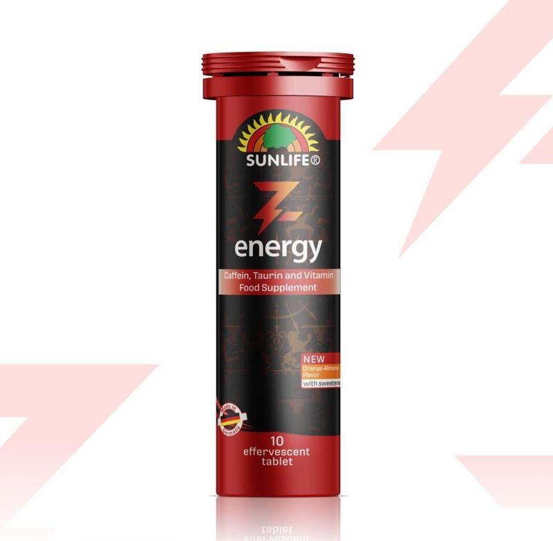 Z-Energy - Kafein, Taurin ve Vitamin Gıda Takviyesi