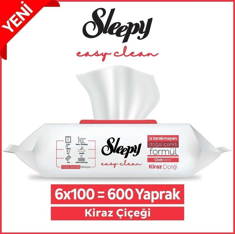 Easy Clean Kiraz Çiçeği Yüzey Temizlik Havlusu 6X100 (600 Yaprak)