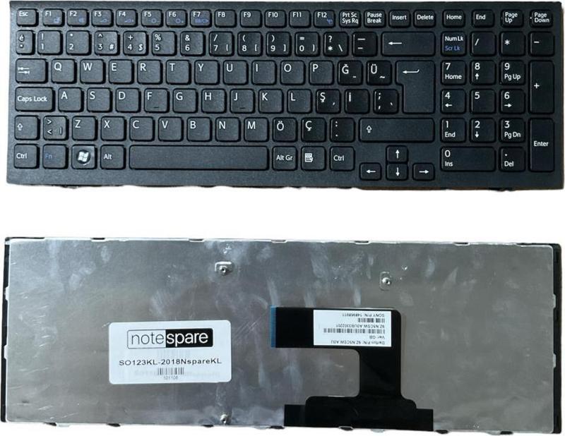 Sony Vaio PCG-61611M, PCG-61611L Uyumlu Laptop Klavye Siyah TR