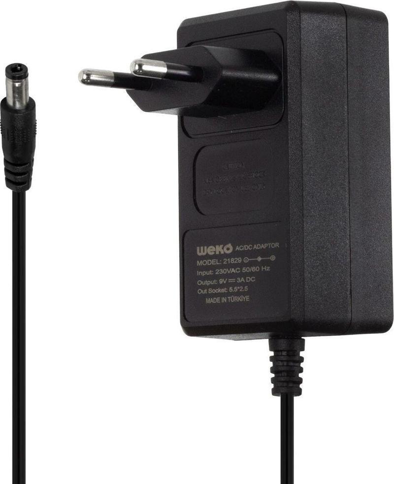 9Volt 3Amper Adaptör 5.5x2.5mm Jak Fişli