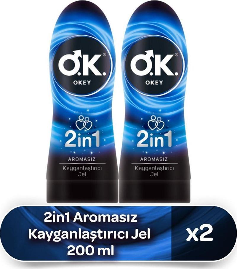 2İn1 Aromasız Kayganlaştırıcı Jel 200 Ml 2'Li