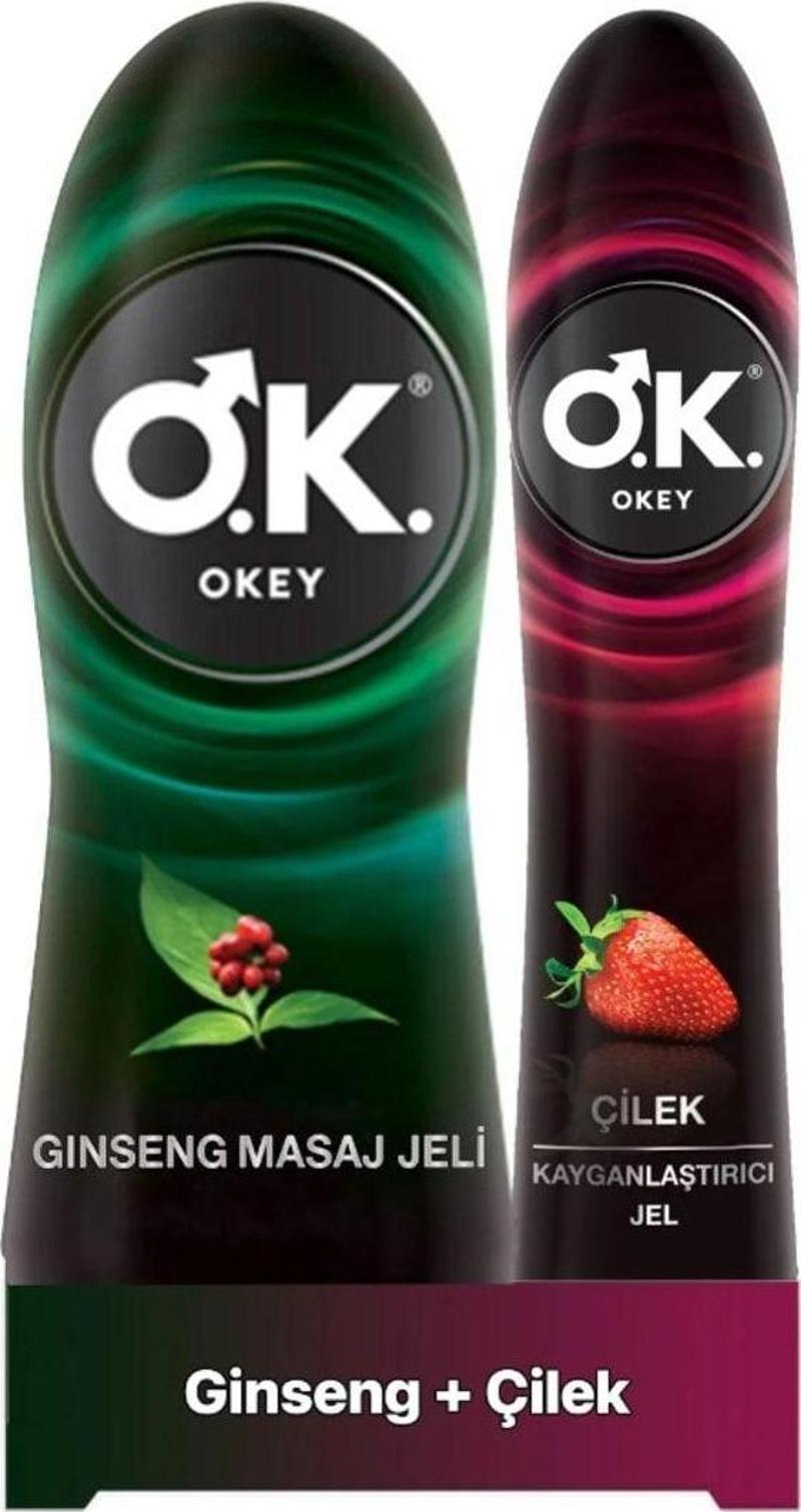 Çilek Kayganlaştırıcı Jel 100 Ml Ginseng Masaj Jeli 200 Ml