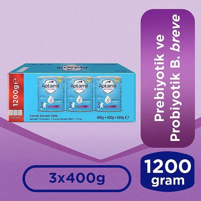 3 Çocuk Devam Sütü Prosyneo 1 Yaş 400 gr X 3 Adet