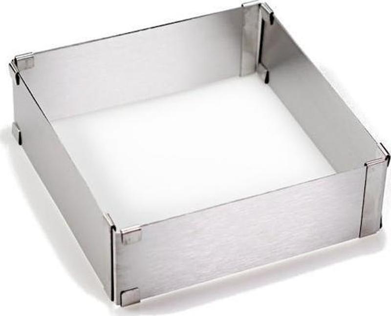 Ayarlanabilir Kare Turta Çemberi 20-40 cm  / Kare Pasta Kalıbı
