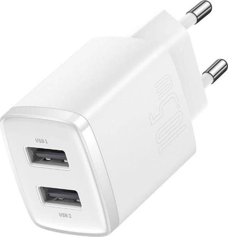 Compact Ccxj010202 10.5w Duvar Tipi Şarj Cıhazı Beyaz Çıkış: Usb X2