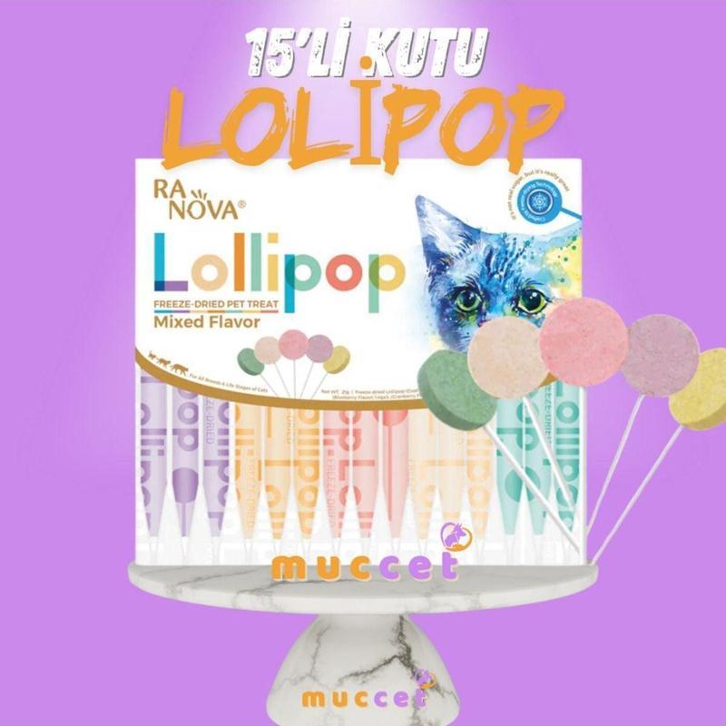 Muccet 15'Li Kutu Kedi Lolipopu Malt Destekli Kedi Ödülü