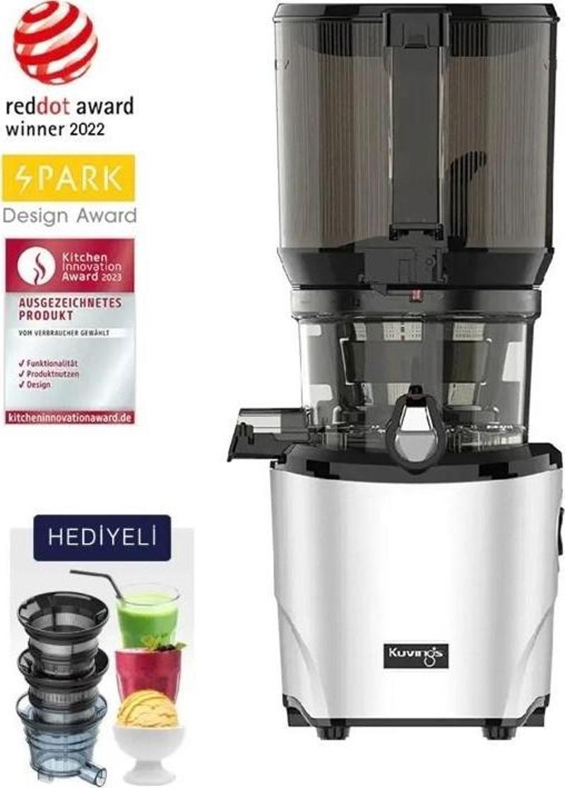 AUTO10 Hands-Free Yavaş Sıkım Slow Juicer Meyve Sıkacağı Gri
