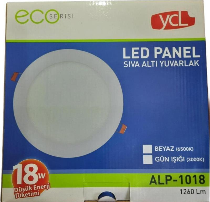 Yücel 18W Led Panel Eko Yuvarlak Günışığı 3000k