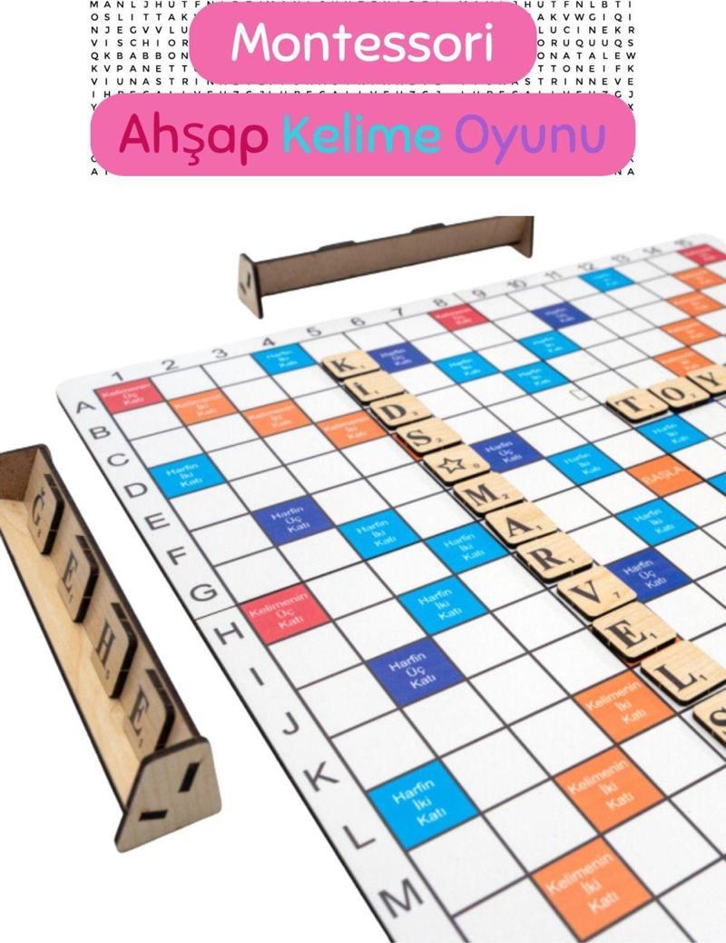 Montessori Ahşap Kelime Oyunu | Güvenli - Eğitici - Öğretici Ve Eğlenceli Harf Oyunu