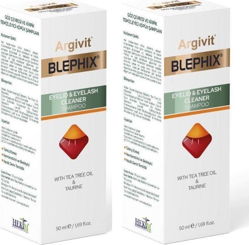 Blephix Göz Çevresi ve Kirpik Temizleyici Şampuan 50 ml 2'li Paket