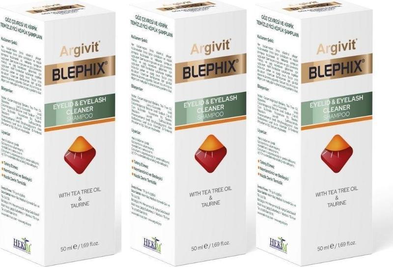 Blephix Göz Çevresi ve Kirpik Temizleyici Şampuan 50 ml 3'lü Paket