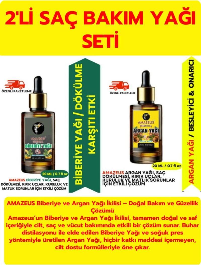 Biberiye Ve Argan Yağı İkilisi – %100 Saf, Doğal, Soğuk Pres Ve Vegan Bakım Seti (2X20 Ml)