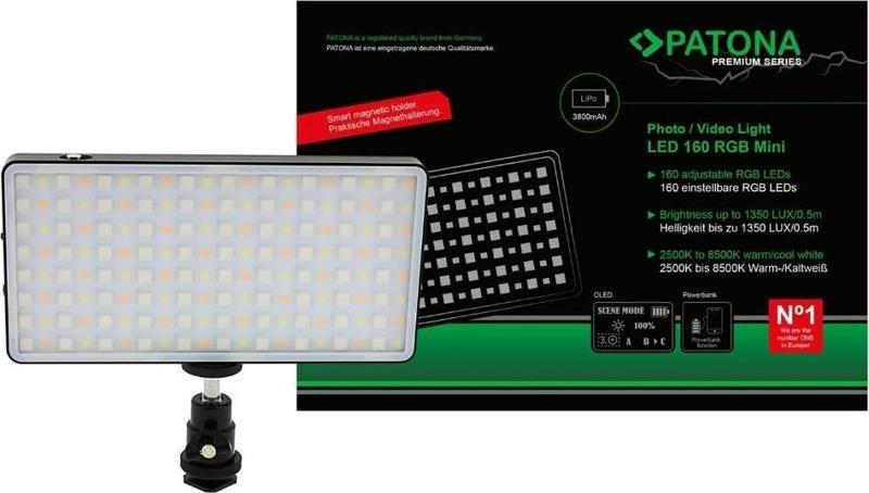 4290 Premium Led RGB Photo Video Light with 160 Adjustable RGB LEDs and 3 Scenes