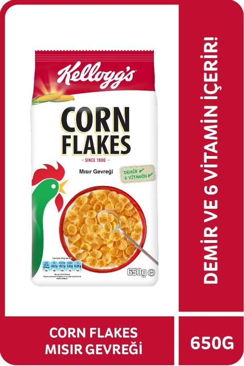 Corn Flakes Kahvaltılık Mısır Gevreği 650 Gr,Lif Kaynağı,Demir ve 6 Vitamin içerir