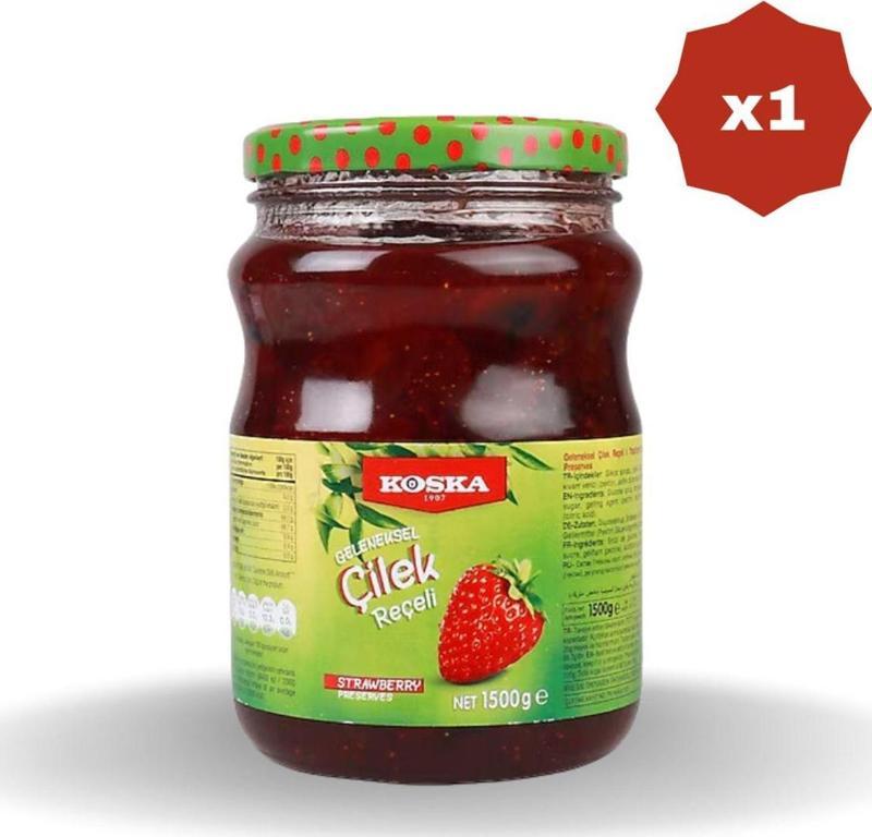 Kavanoz Çilek Reçeli 1500 Gr - (1 Adet)